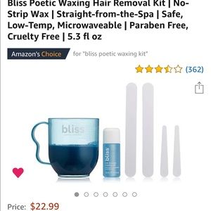 BNIB Bliss waxing kit